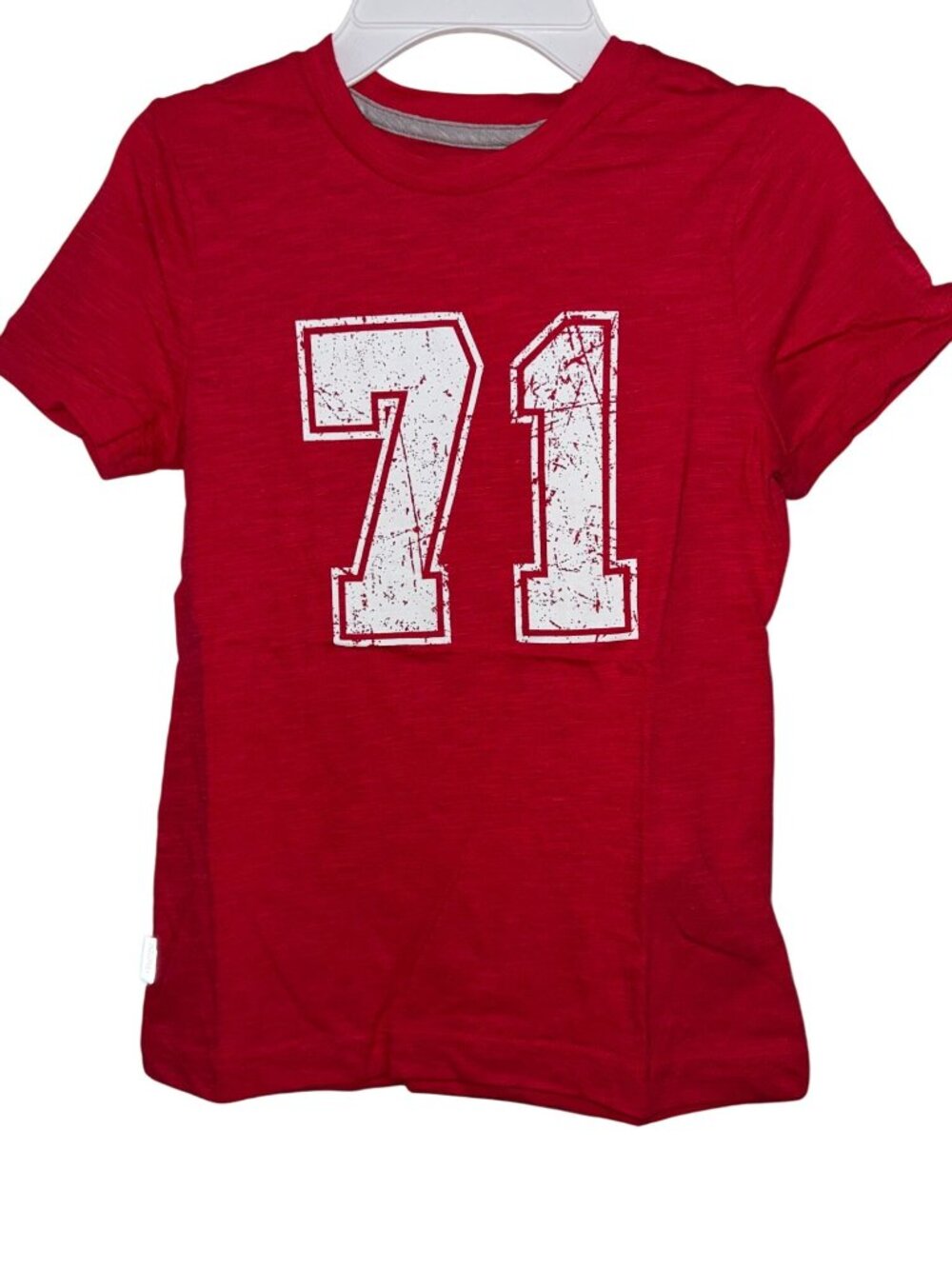Starter Girls Red T-Shirt With 71 Graphic Design M